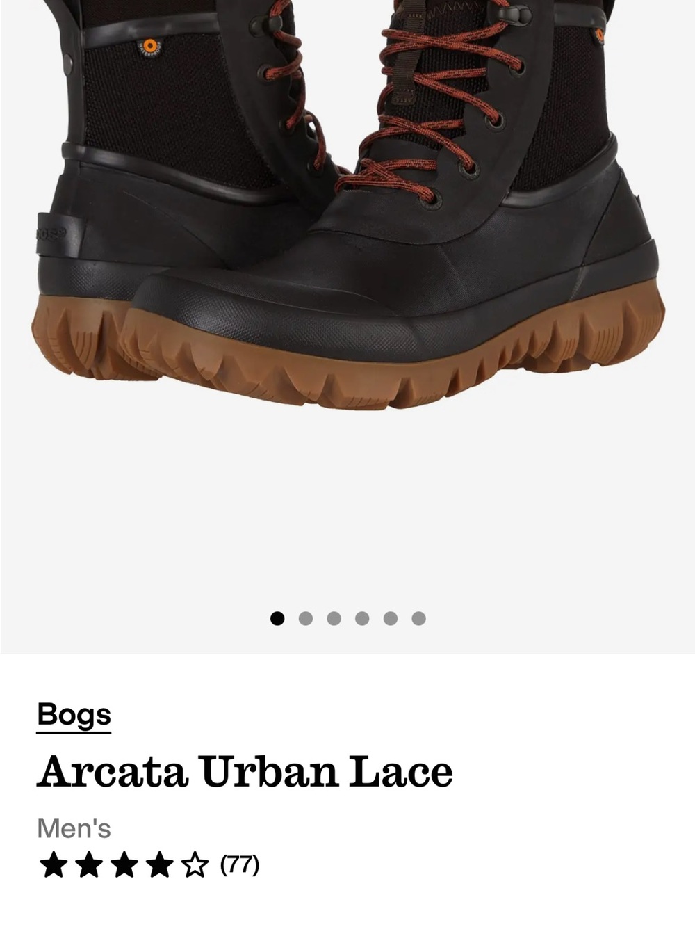 Bogs Men's Arcata Urban Lace Brown Boots with Brown Sole